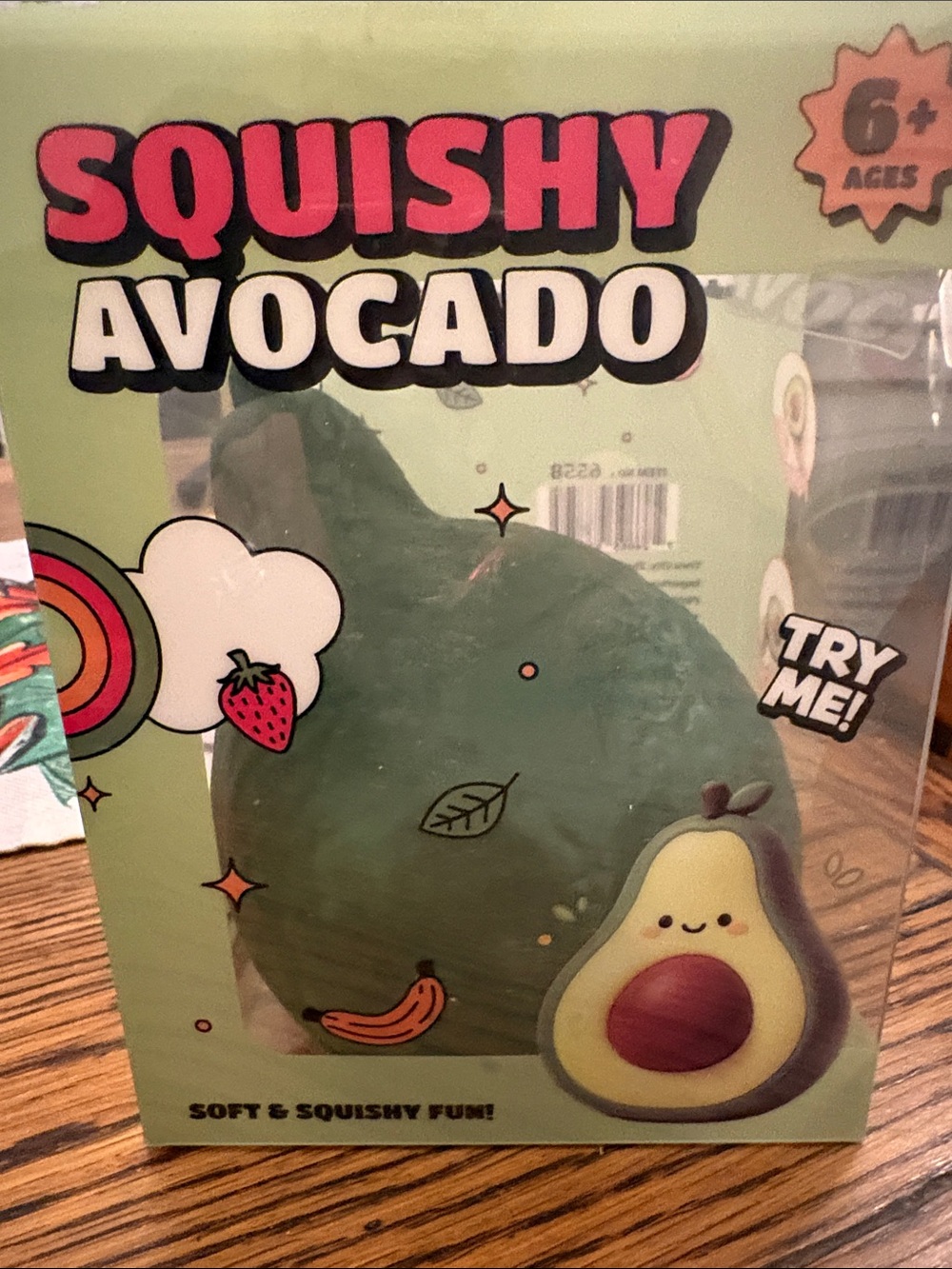 NIB JUMBO SQUISHY AVOCADO TOY, STRESS RELIEVER& SENSORY: FIRM BUY NOW $9